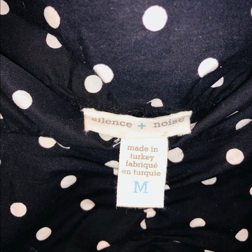 Structured Polka Dot Off Shoulder Ruffled Top - Picture 10 of 10
